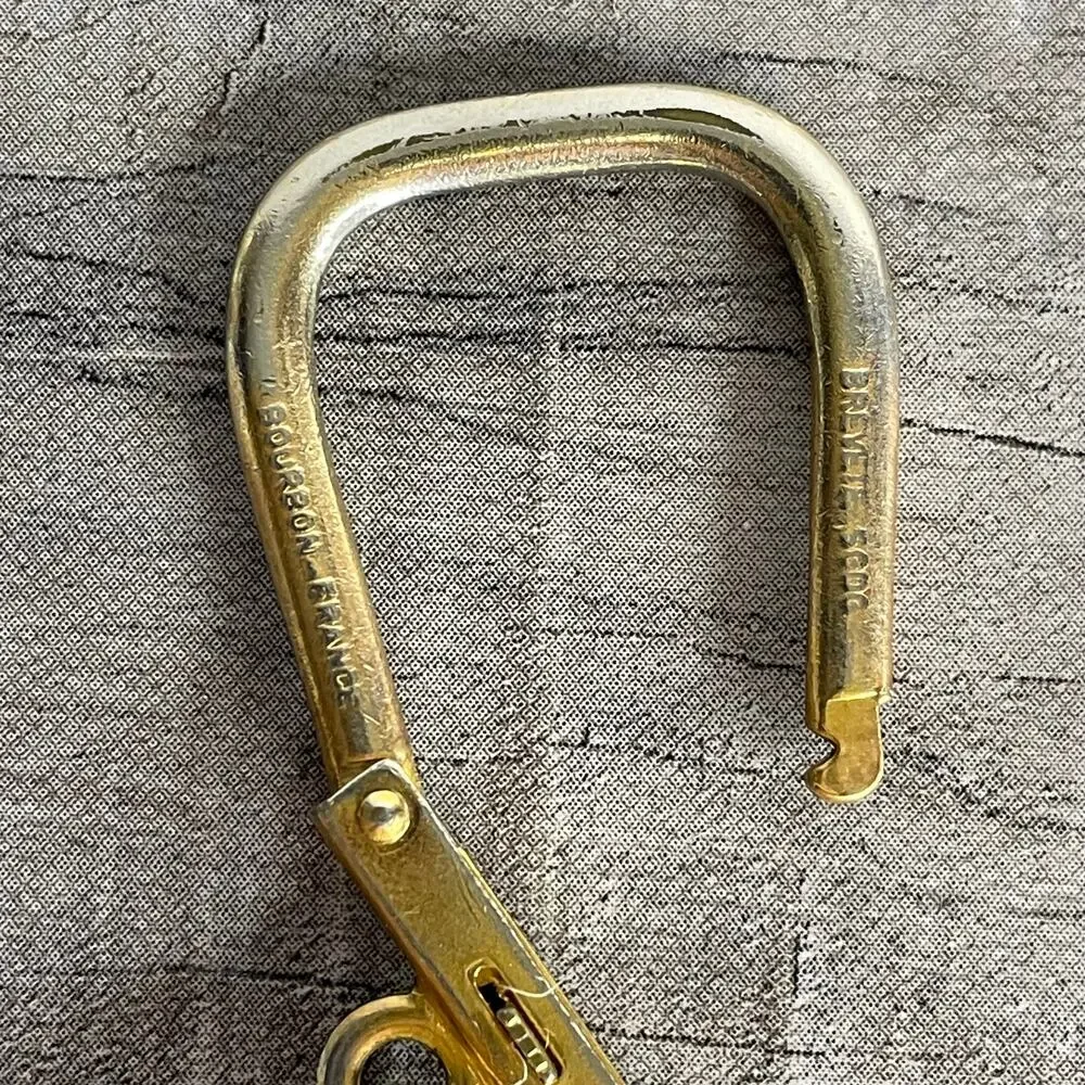 Vintage Air France Pelican Cargo Jet Acrylic & Brass Keychain Luggage Tag